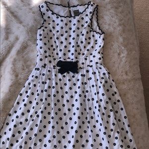 White polka dot dress